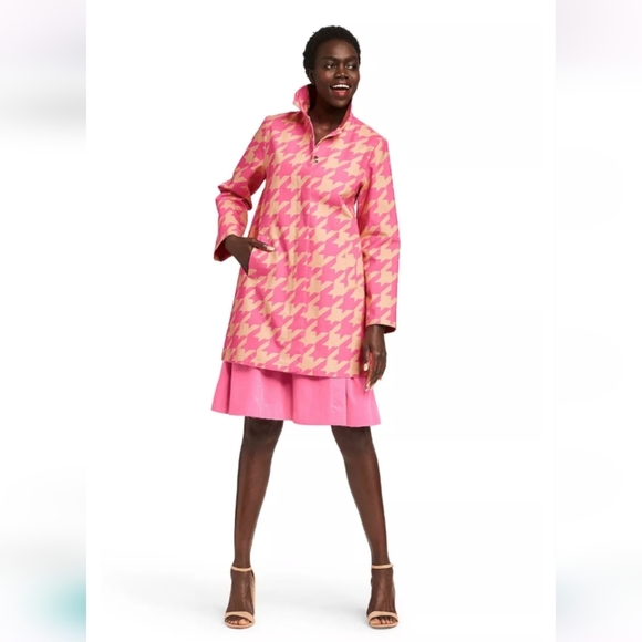 ISAAC MIZRAHI | NWOT Pink Houndstooth Jacket - Picture 6 of 16